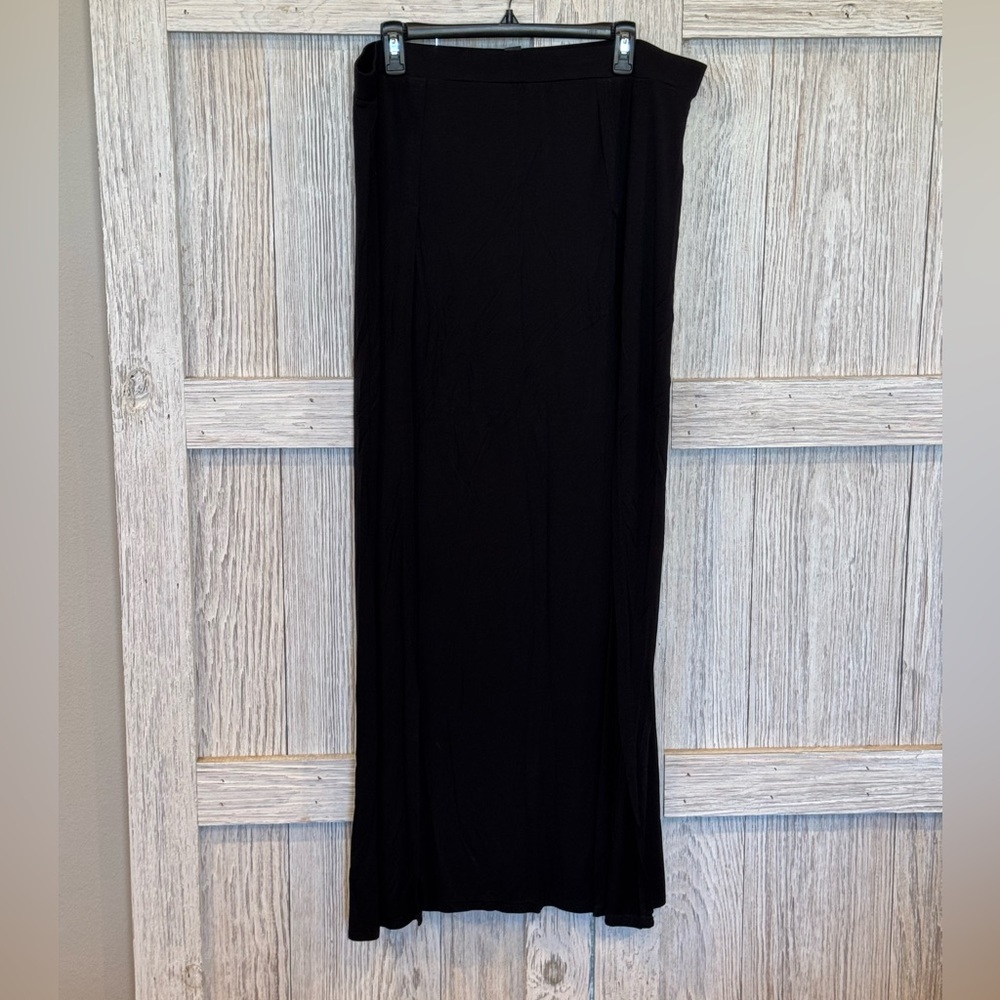 SHEIN Elegant Black Maxi Skirt with ultra high slits sz 3XL